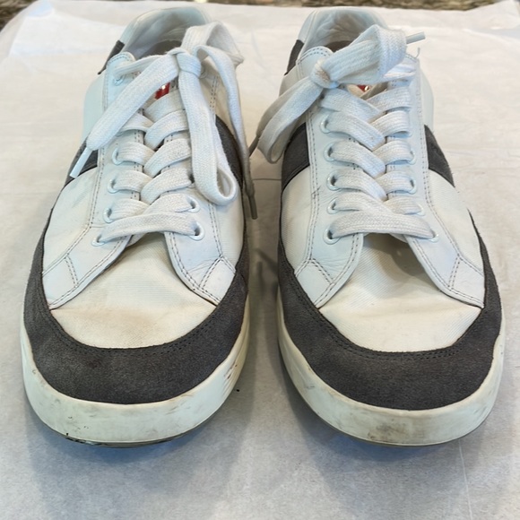 Prada white with grey trim Mens sneakers - Picture 2 of 9